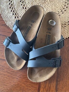 Birkenstock Yao Balance Black Birko Flor Sandals Women's Size 5-5.5us EU36
